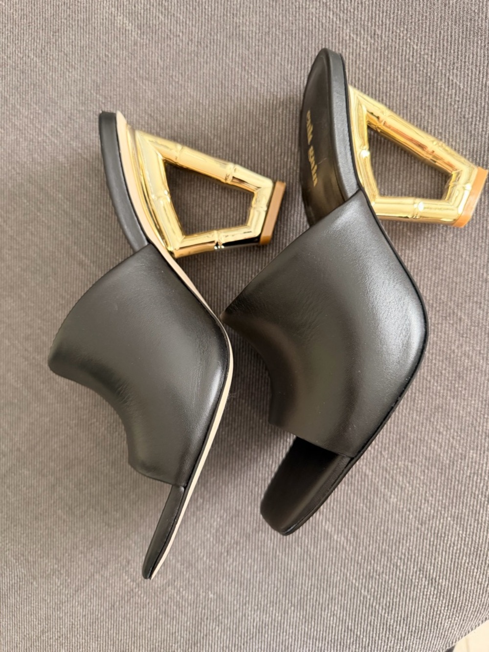 Cult Gaia Astraea mule size 38 black bamboo heel - Picture 8 of 9